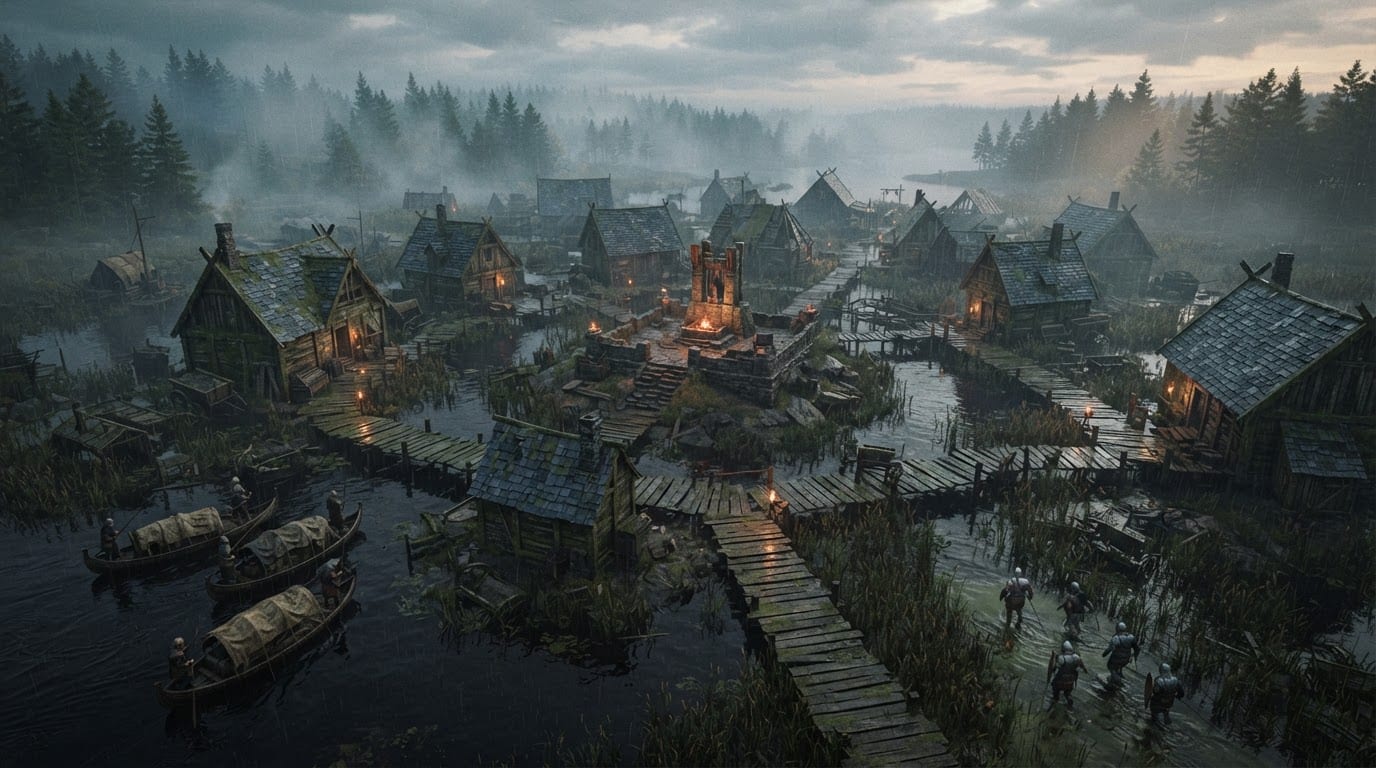 The flooded fen village