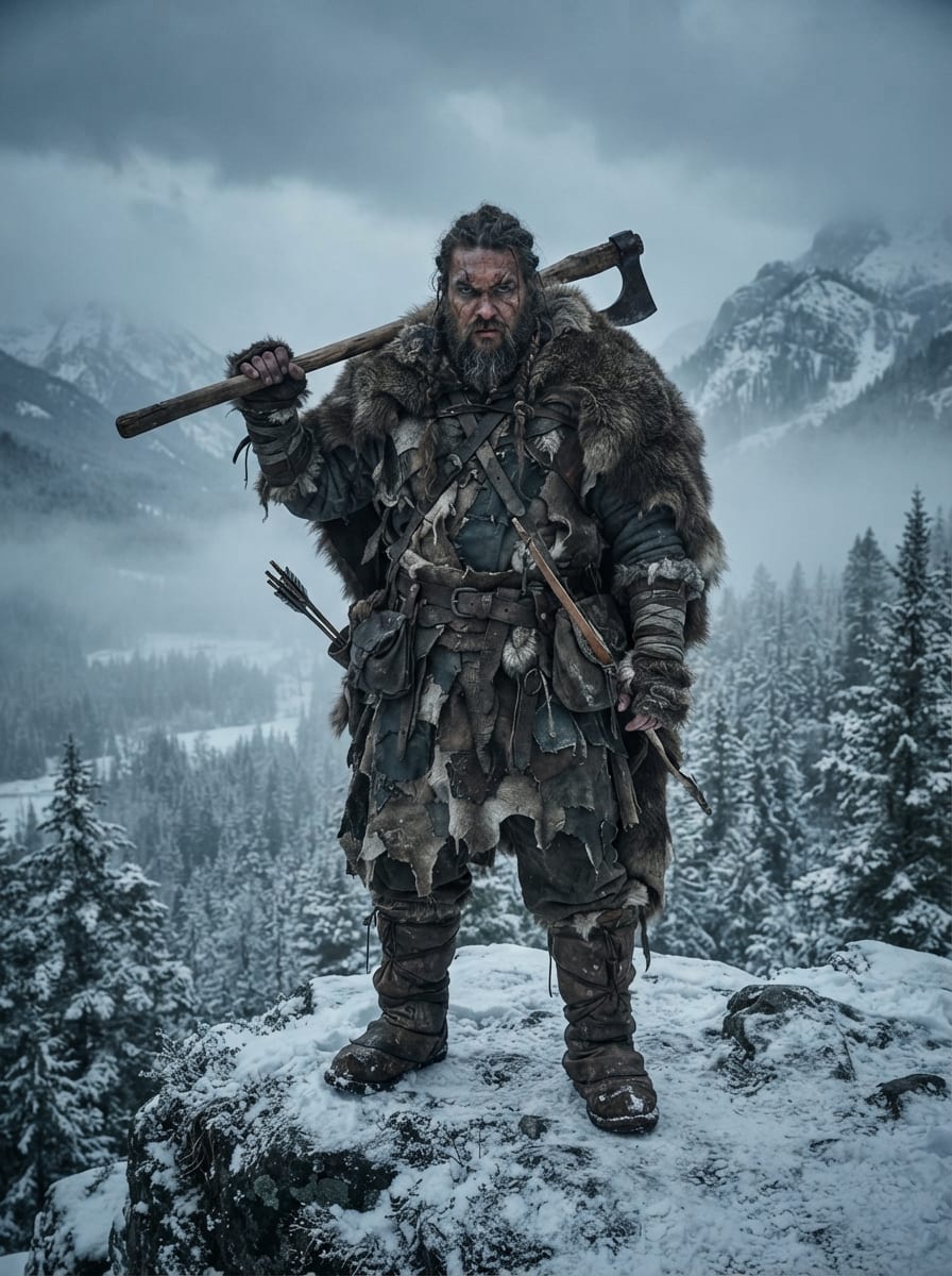 The bear-pelt huntsman