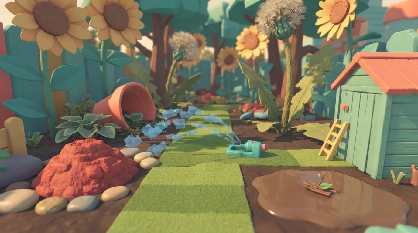 A giant backyard garden