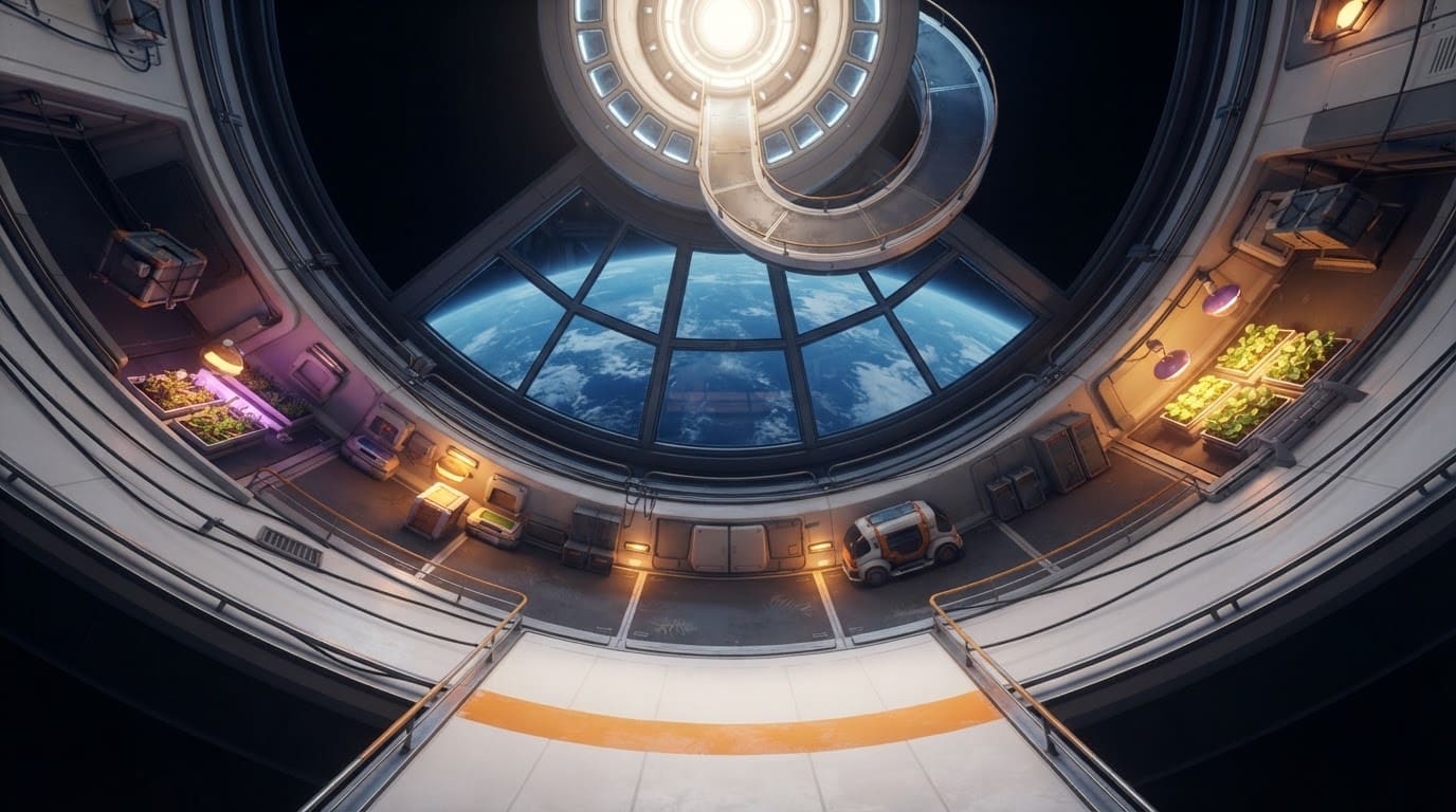 An orbital ring station