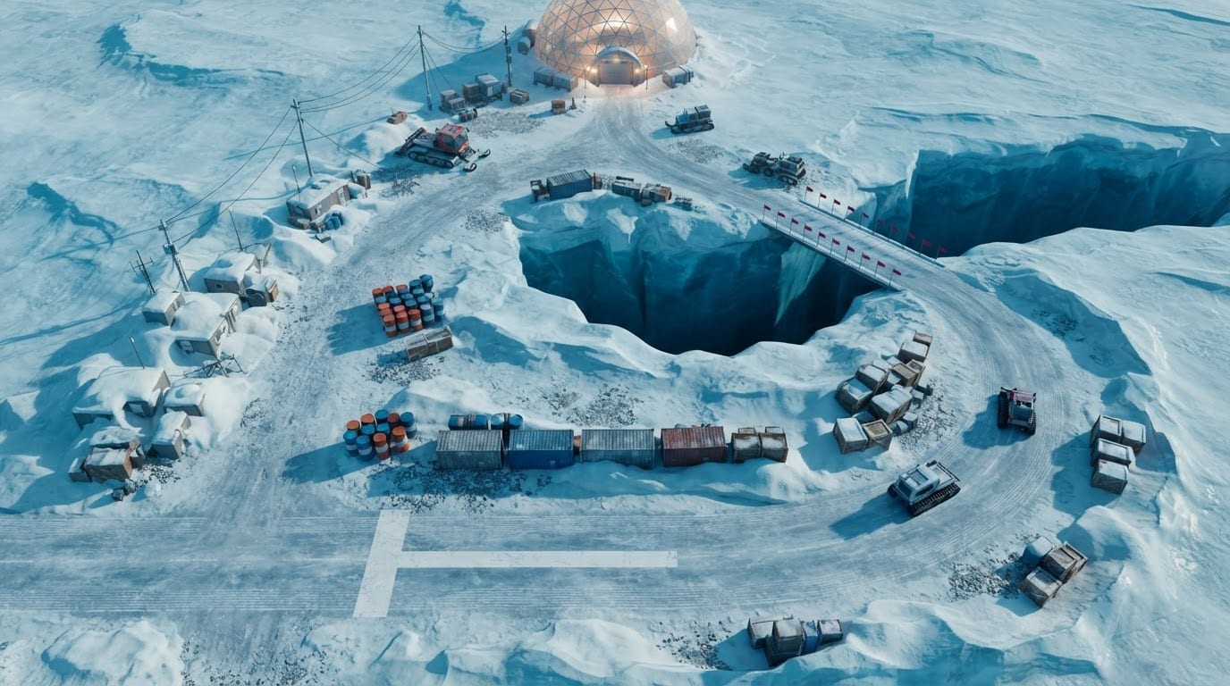 An Antarctic research base