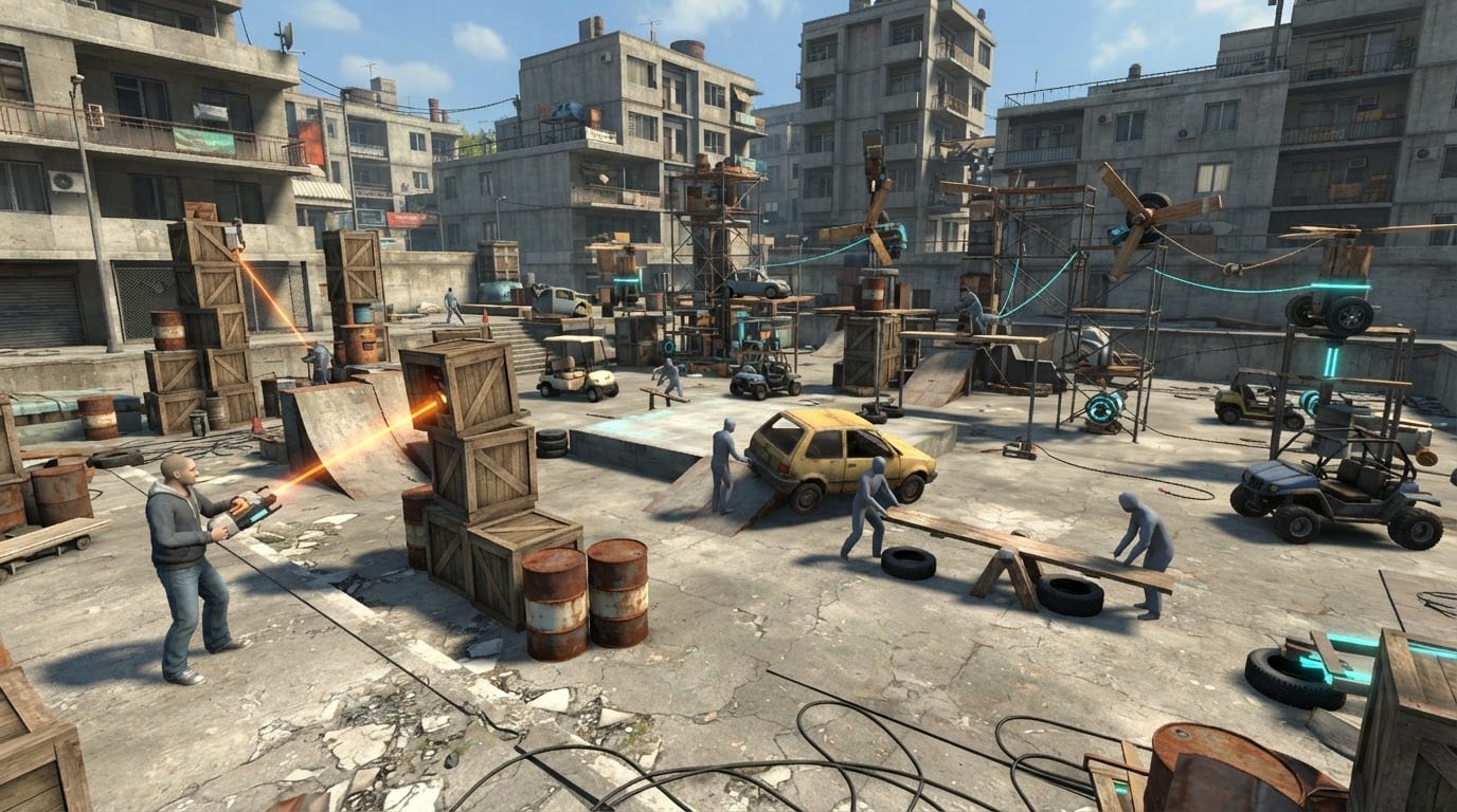 Rig the busy plaza