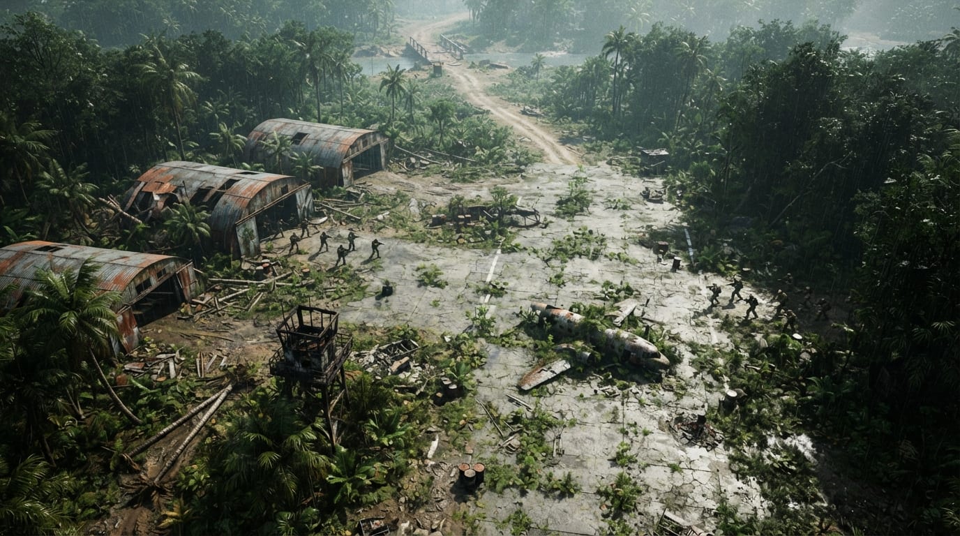 An abandoned jungle airbase