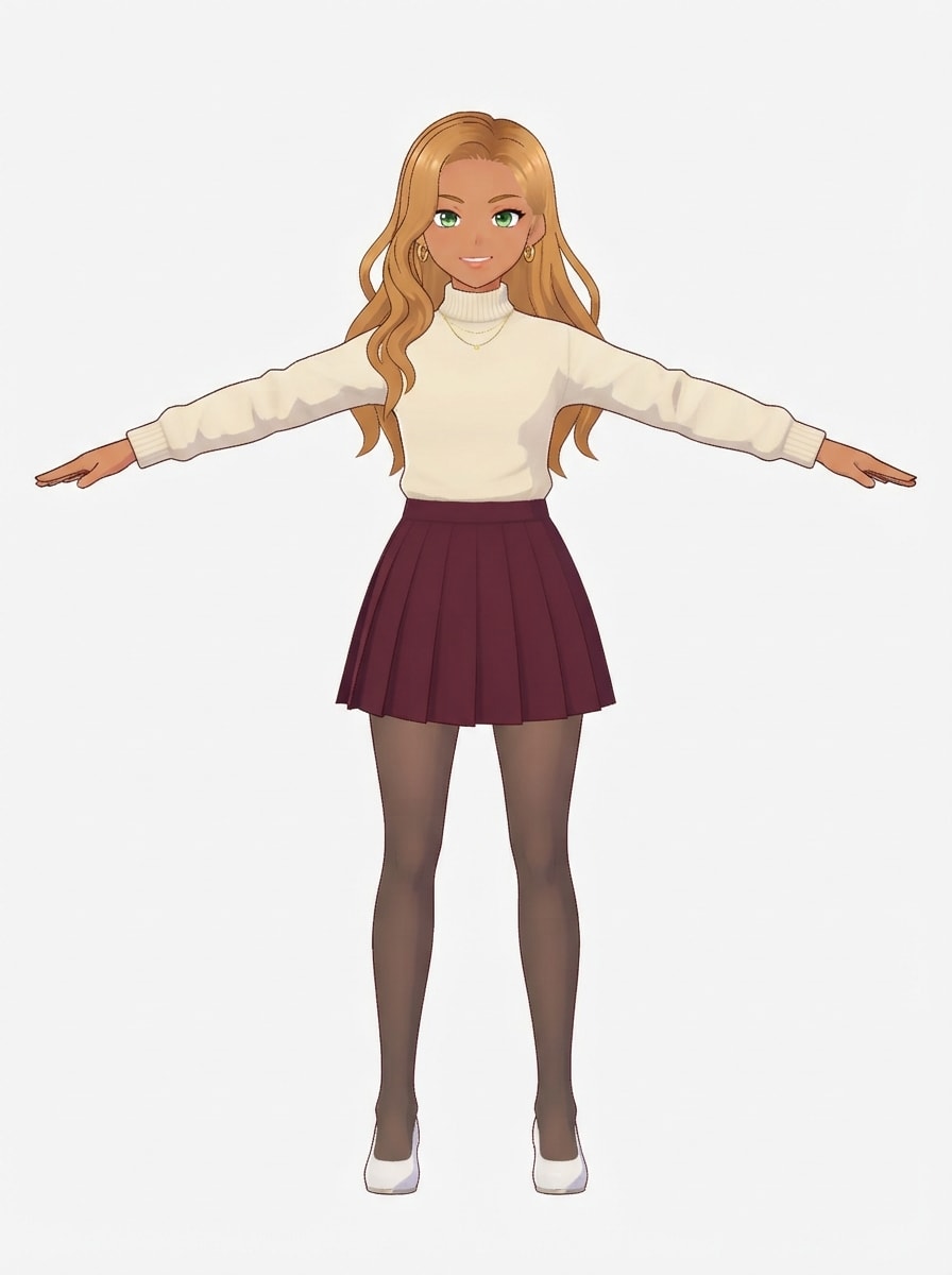 Pilot Ref 03 - Wealthy Girl (Toon T-Pose)