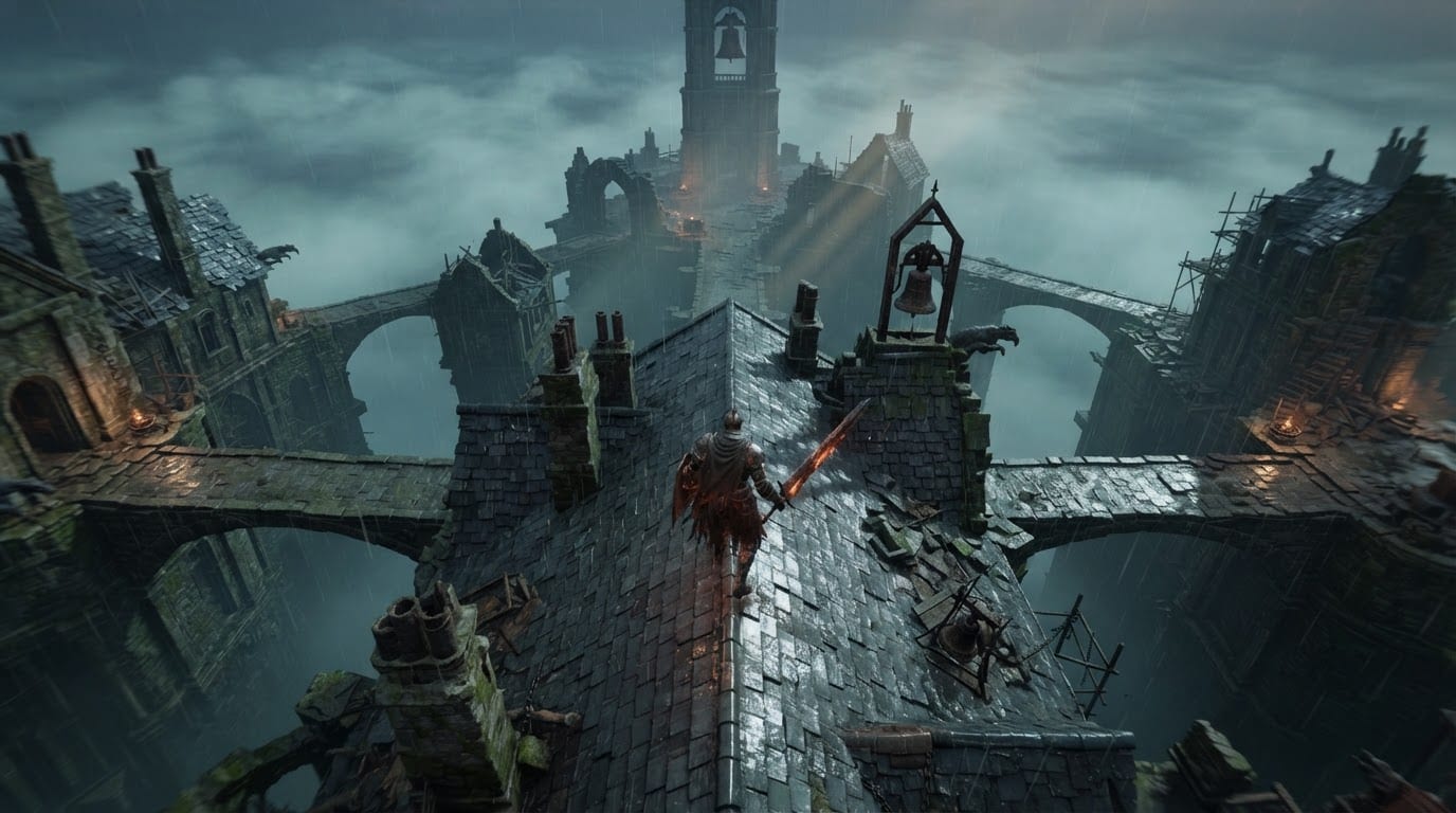 A Wind-Torn Spire Roofline