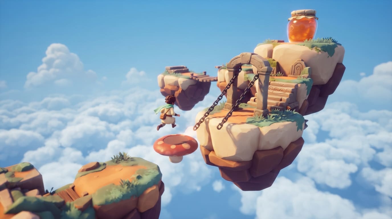 Floating islands above the clouds