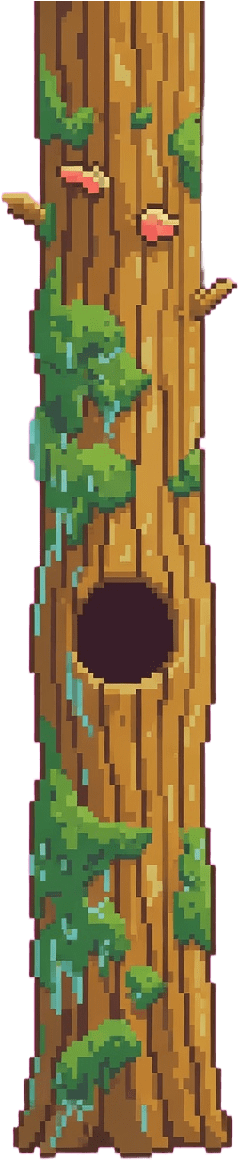 Cozy Tree Trunk with Hollow