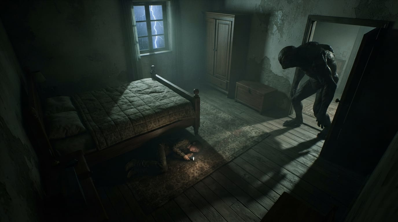 Hide under the bed