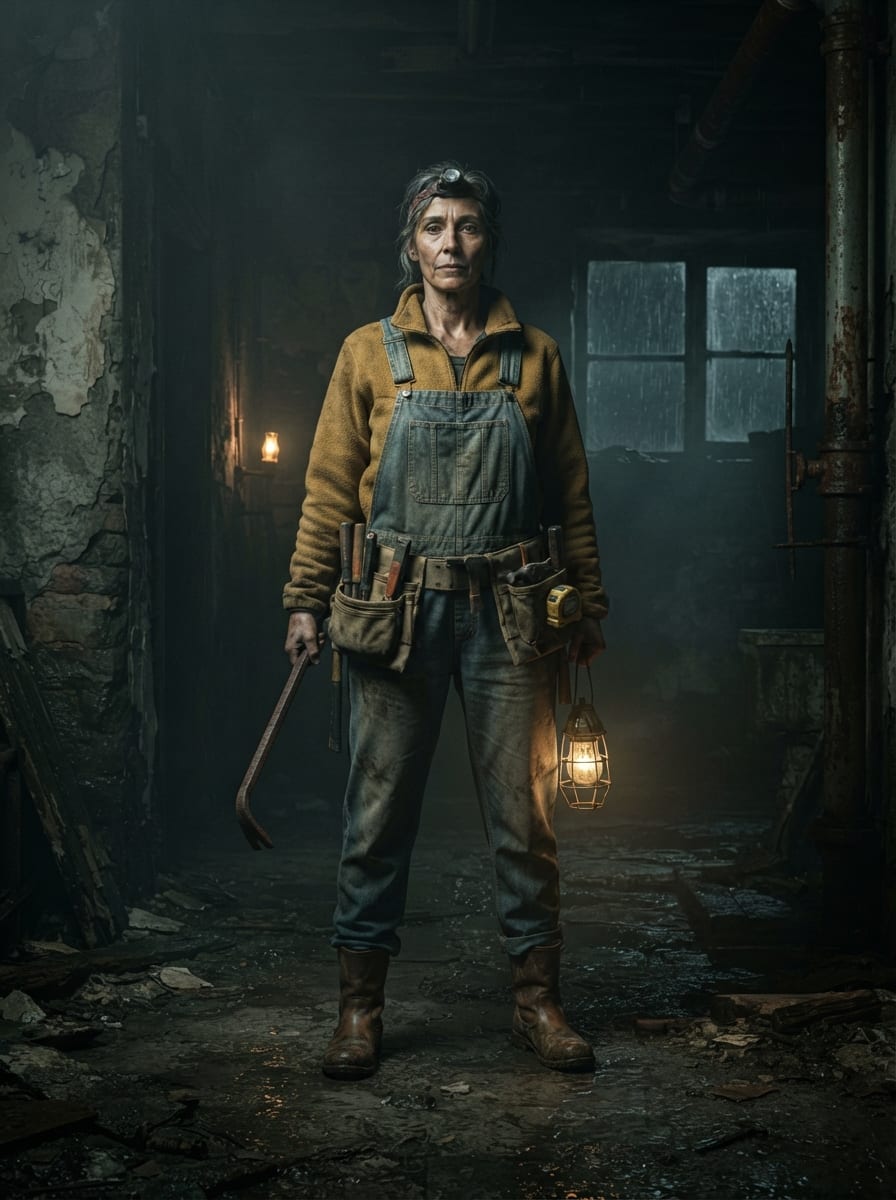 A weathered restoration carpenter