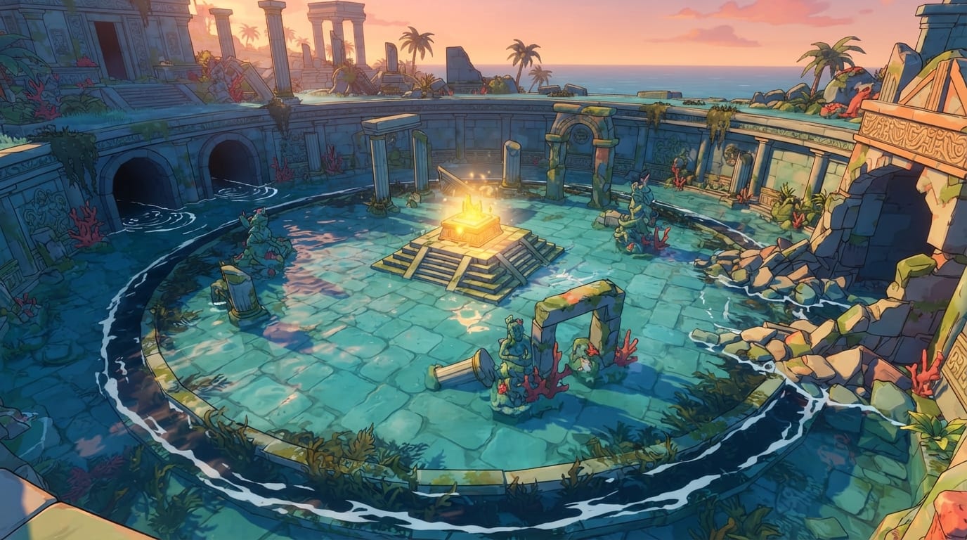 A sunken ruin arena