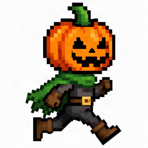 Pixel Pumpkin Warrior