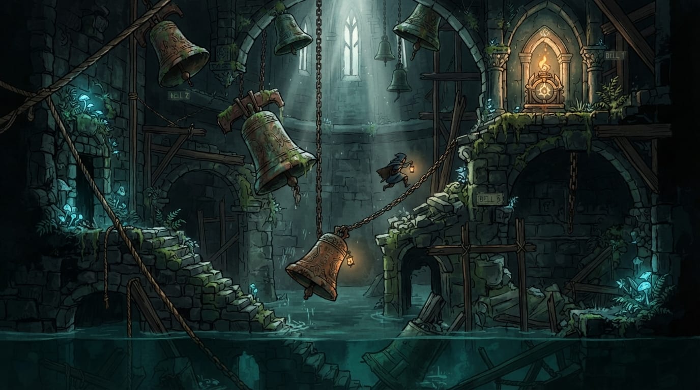 A flooded bell tower