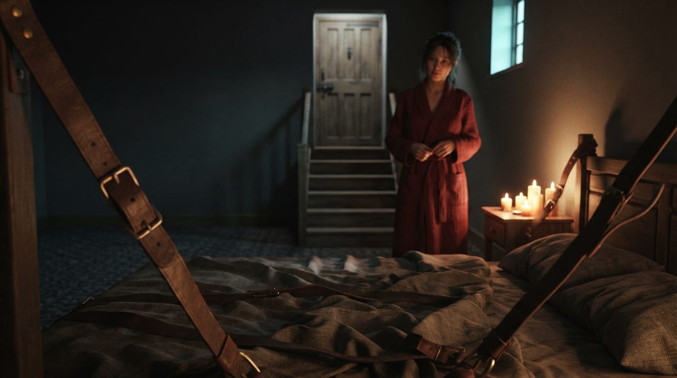 A Candlelit Basement Bedroom