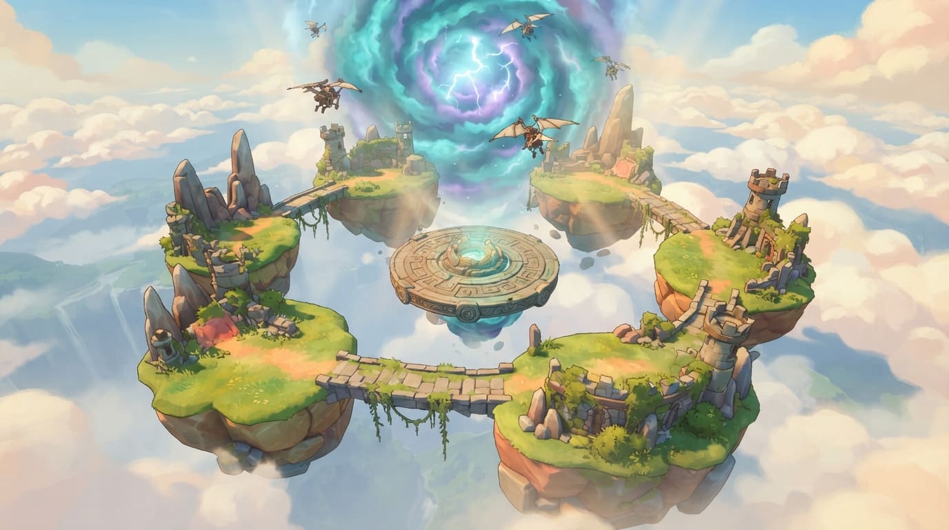 A drifting island ring