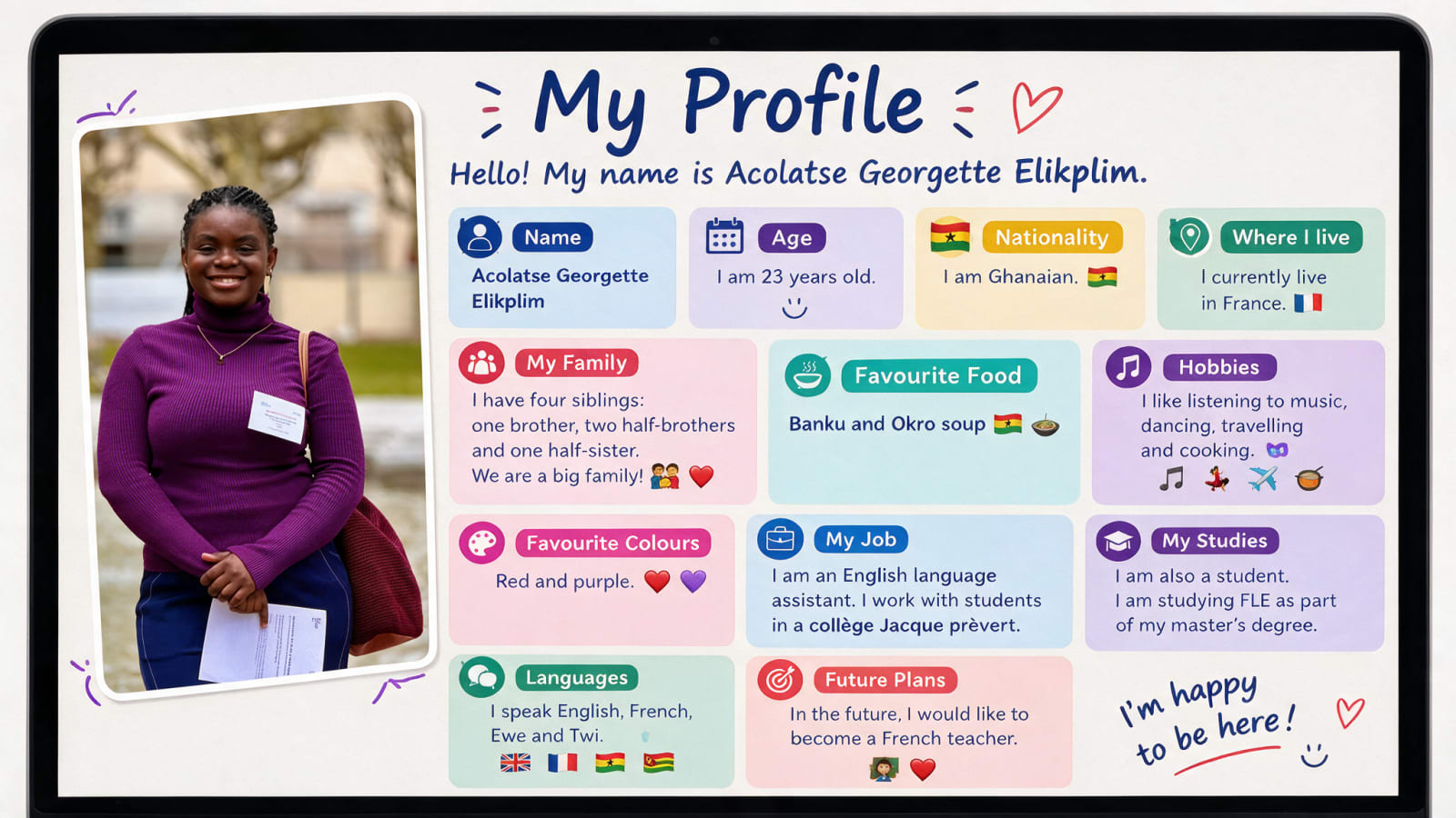Friendly Teacher Profile