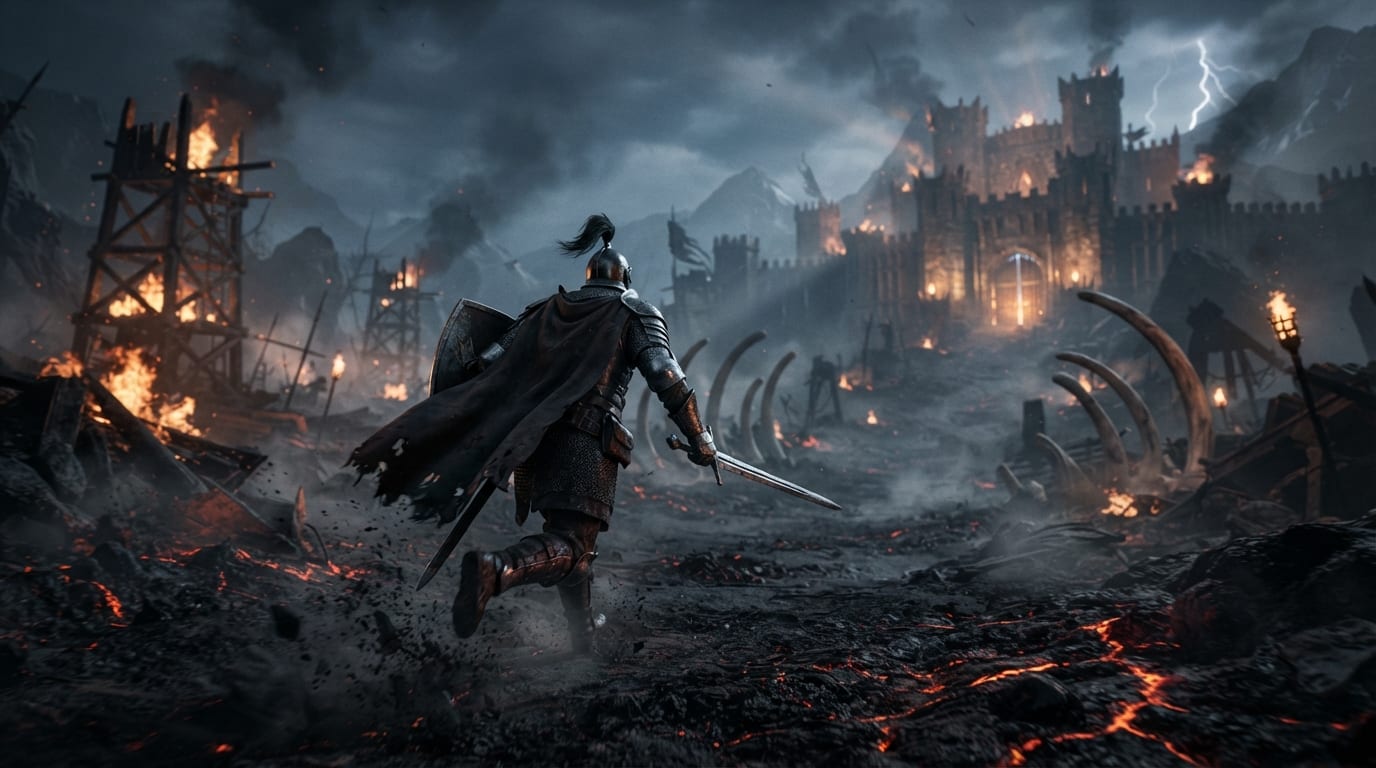 An Ashen Dragon Battlefield