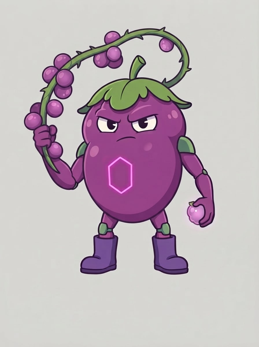 Grape hero — vine on head