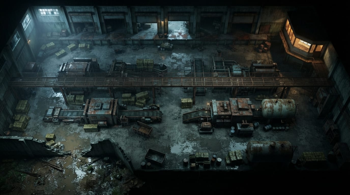 A shuttered paper mill