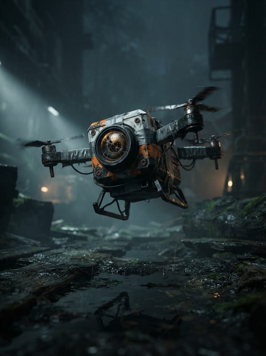A duct-taped survey drone