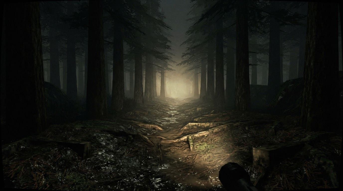 A drowned pine trail