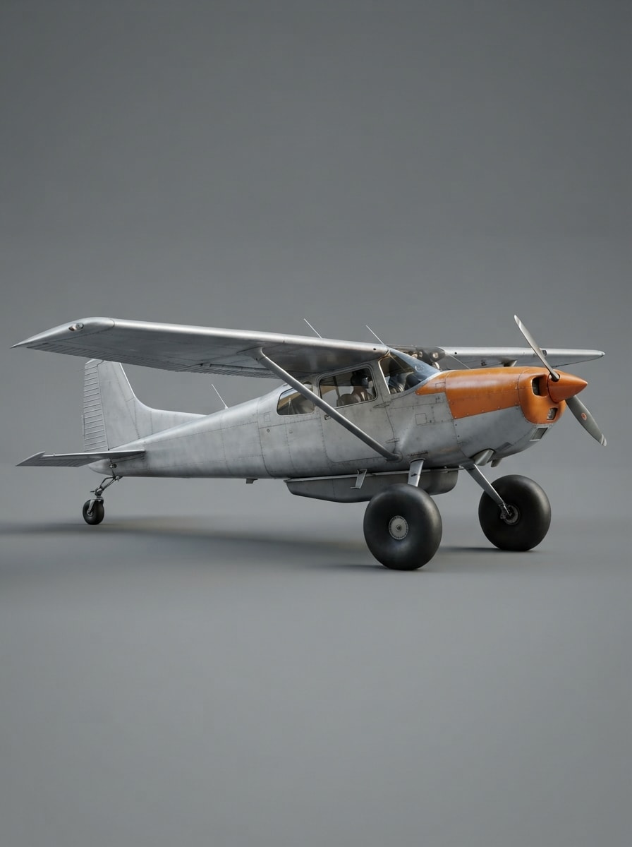 A silver bush plane
