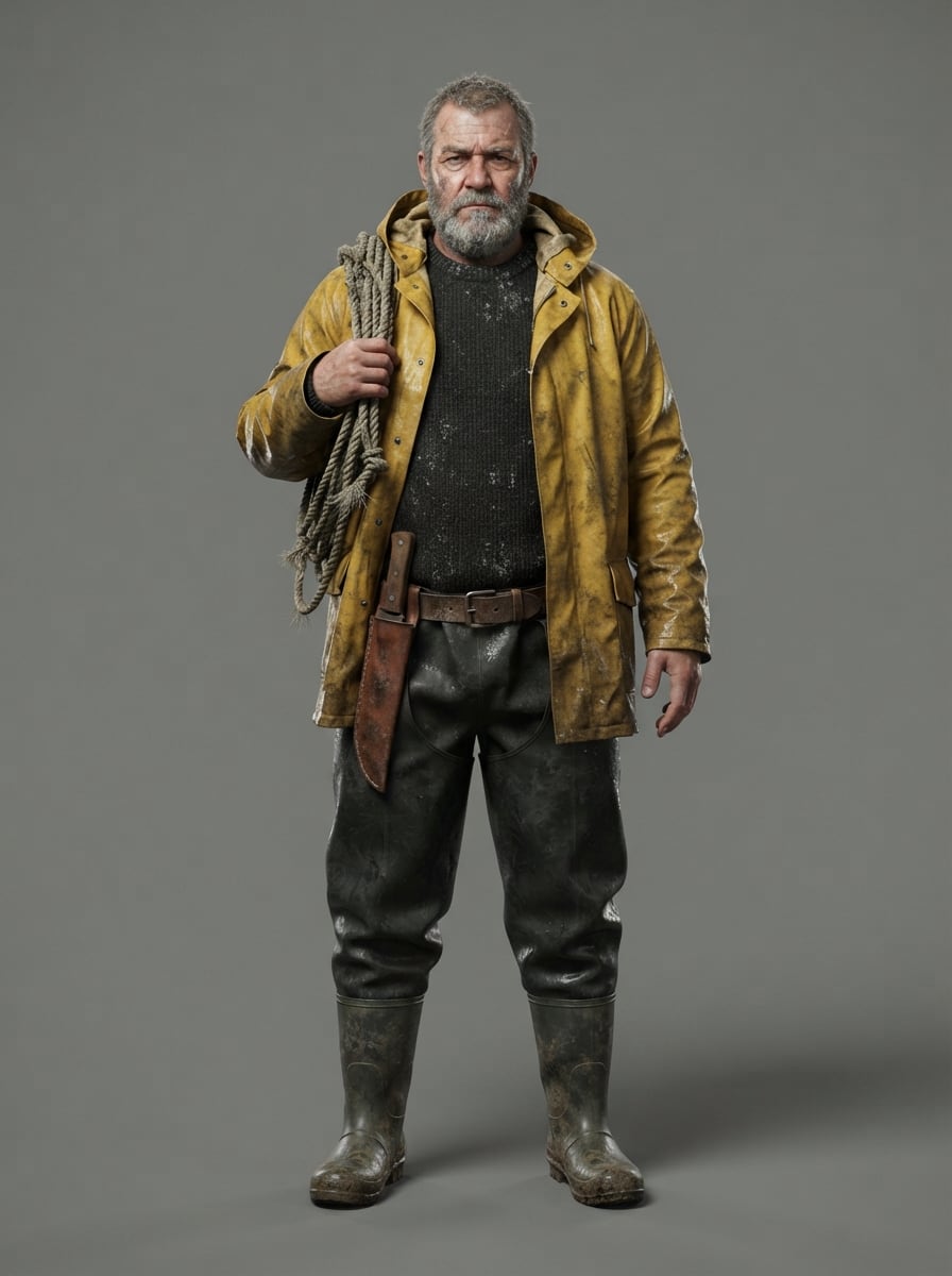 A storm-beaten trawler captain