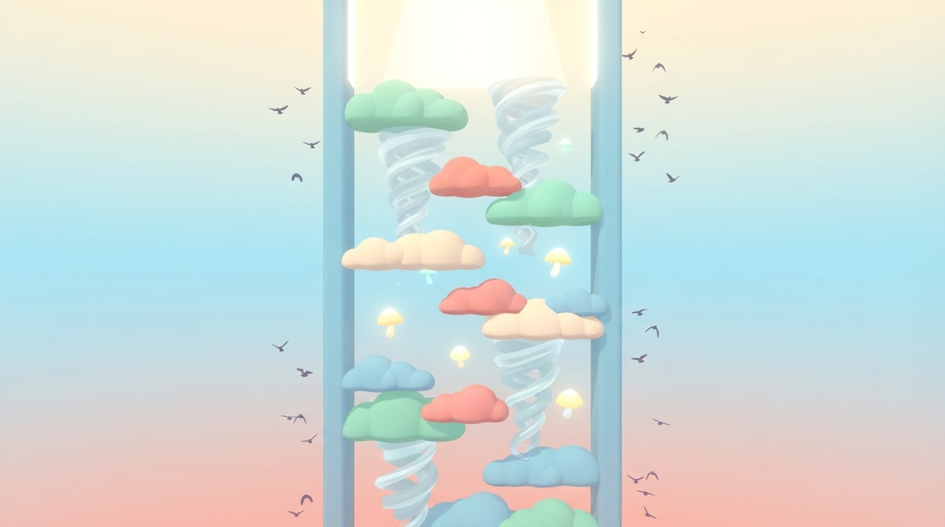 A sherbet cloud archipelago