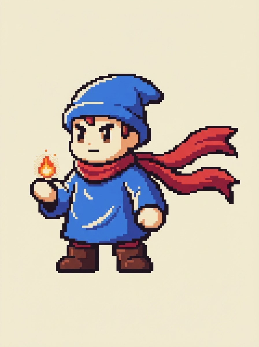 A round blue wizard