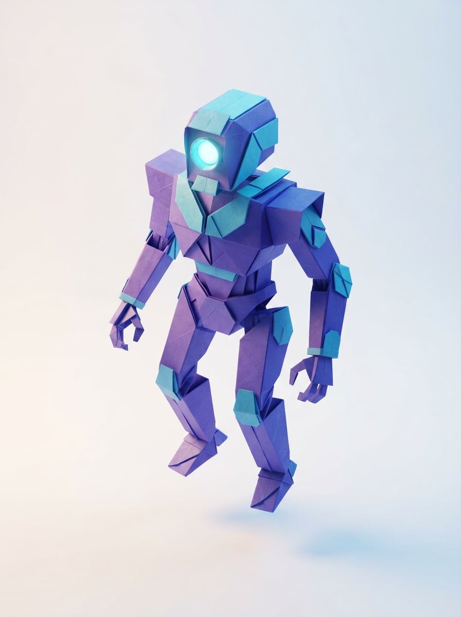 Neon paper bot