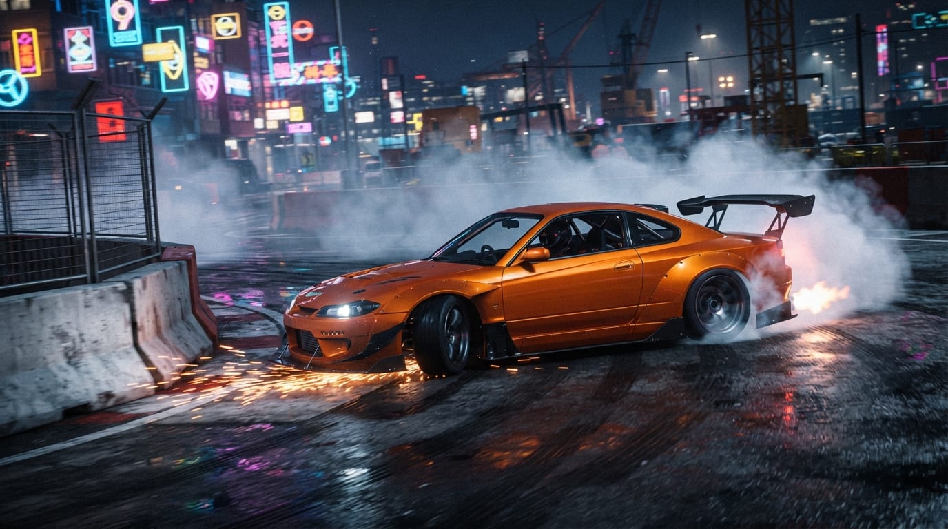 Drift Through the Neon Hairpin