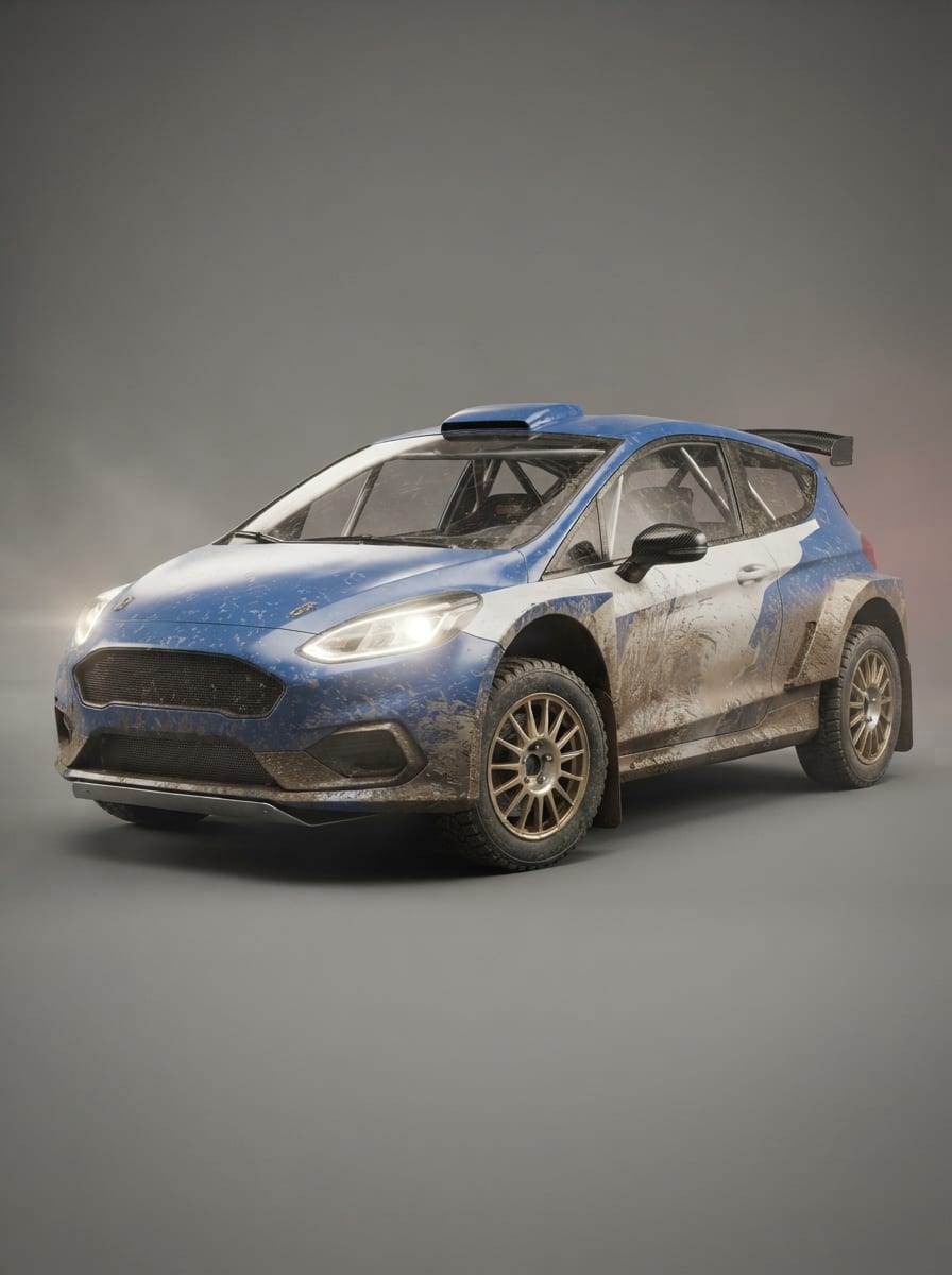 A Mud-Splattered Rally Hatch