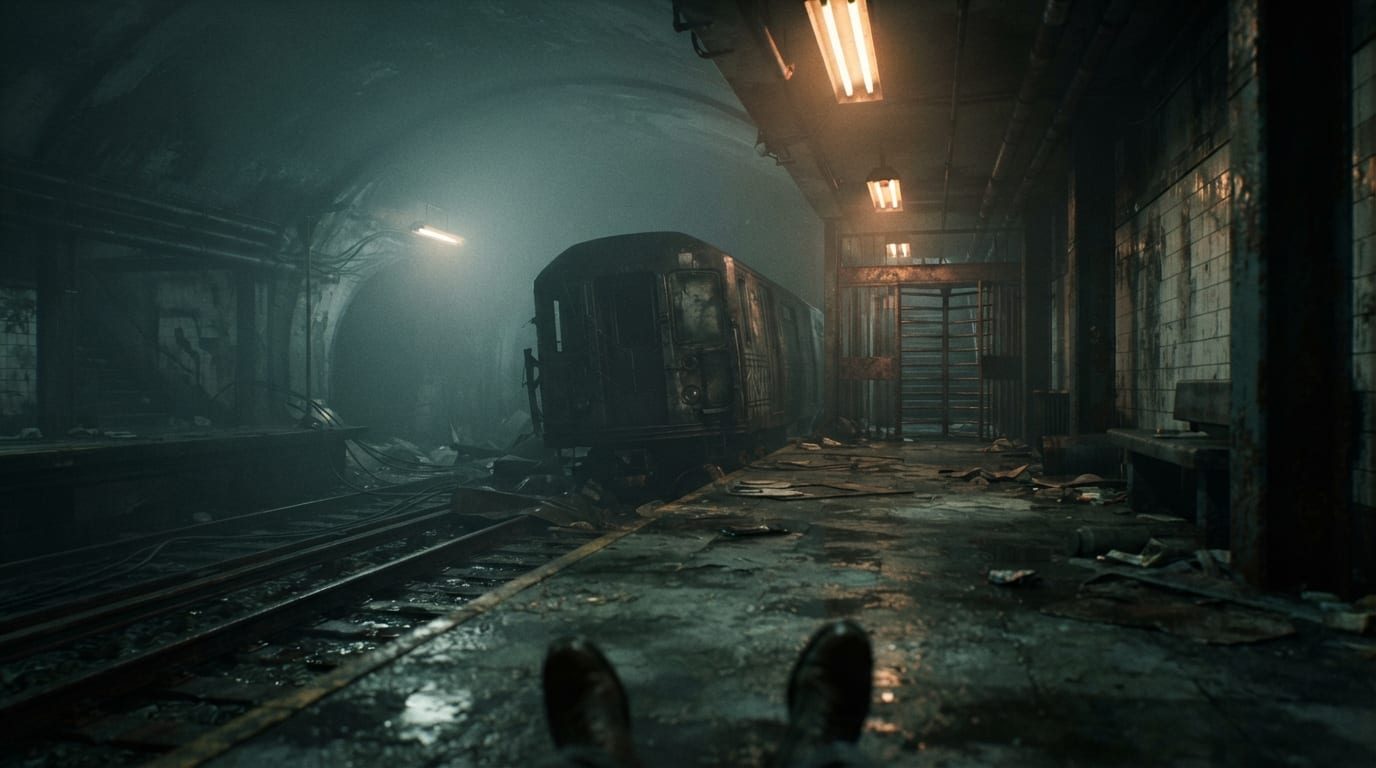 Fog-Choked Subway Station