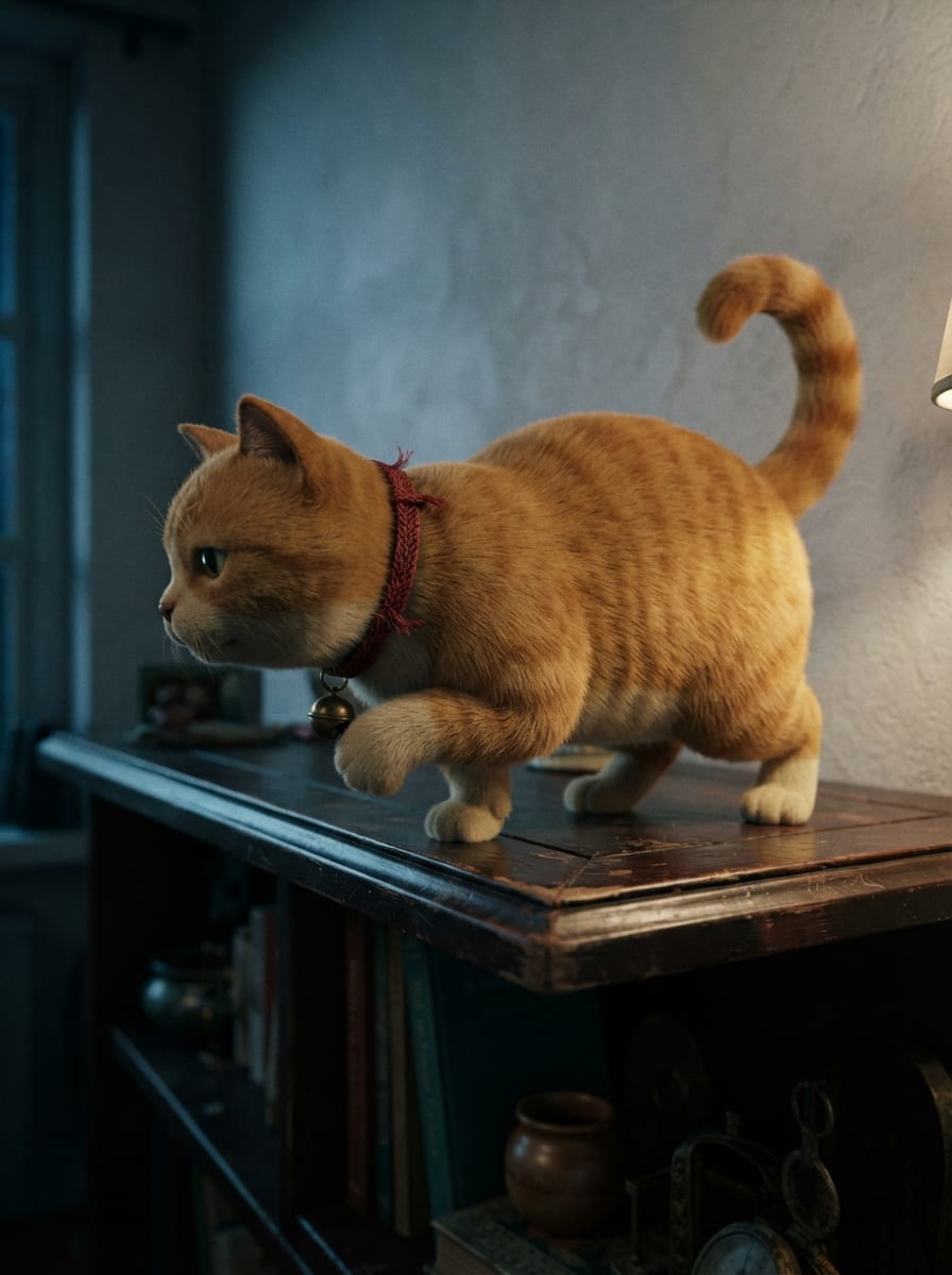 A sneaky ginger cat