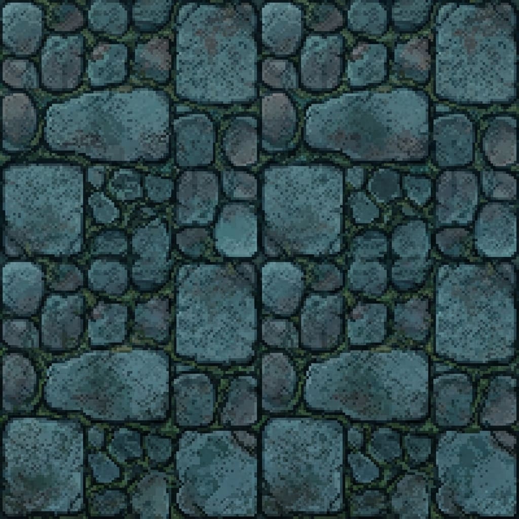 Image: seamless tileable pixel art floor texture, top-dow