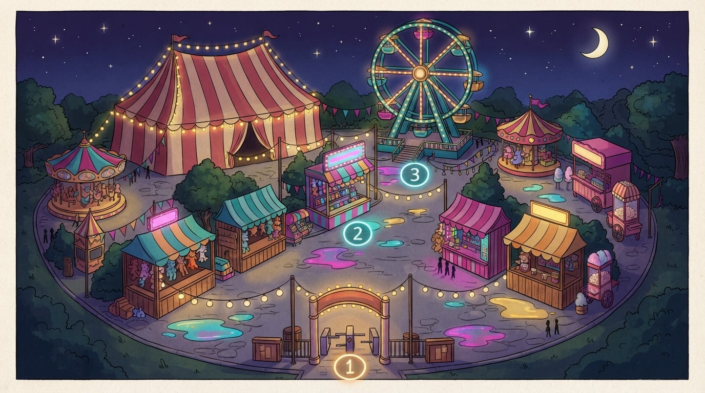 A Neon Night Fairground