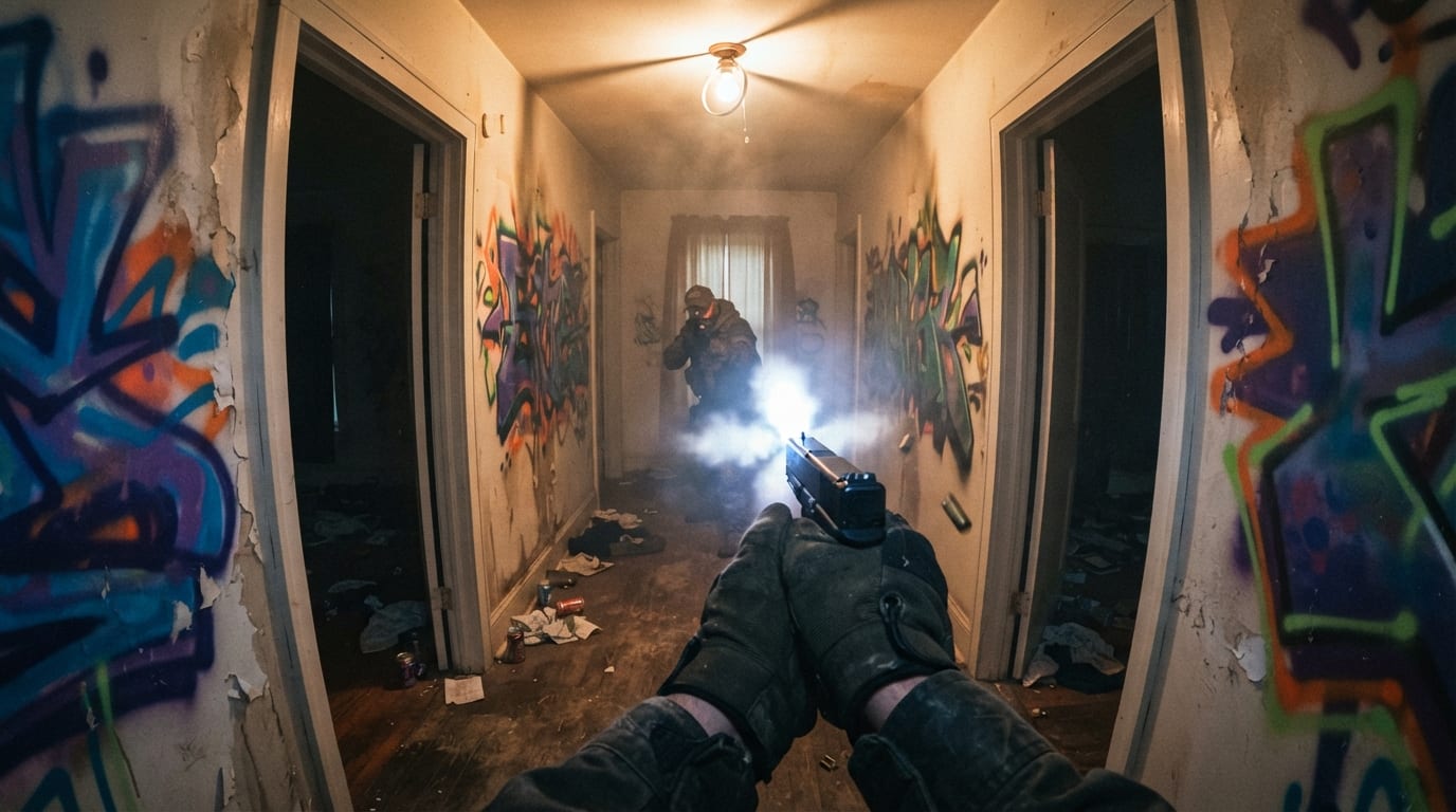 Trade fire in hallways