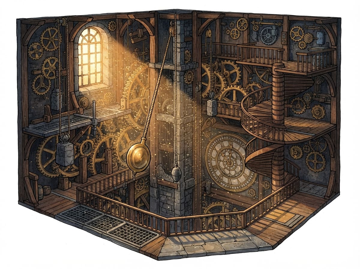 A Grand Clock Tower Interior