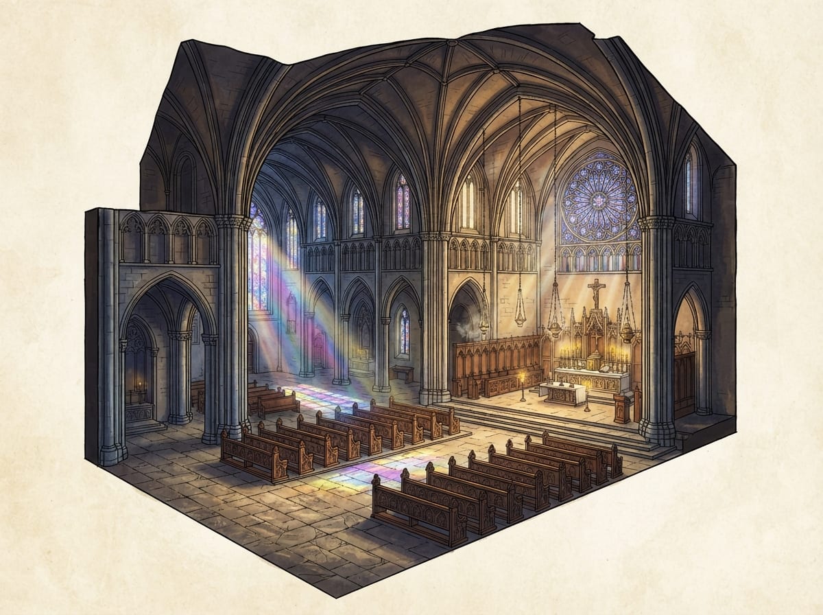 A Grand Cathedral Nave