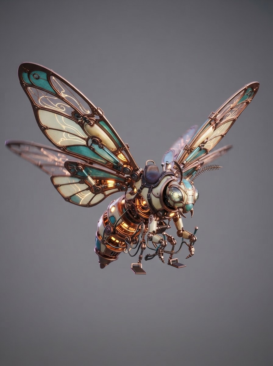A clockwork moth glider