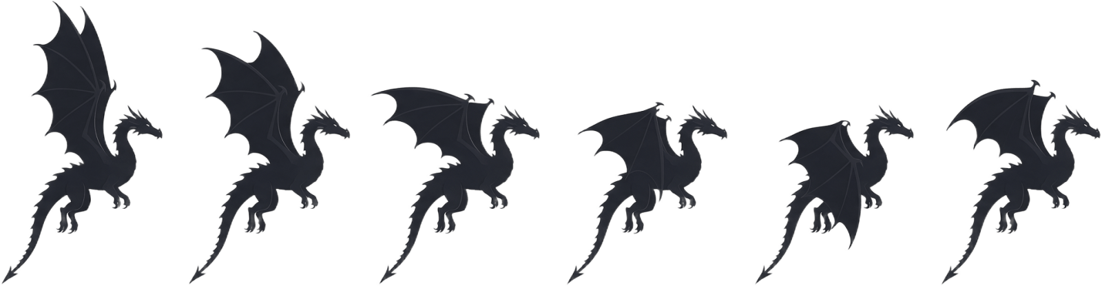 Dragon Silhouette Flap Sheet