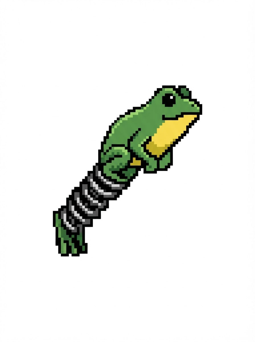A spring-heeled frog