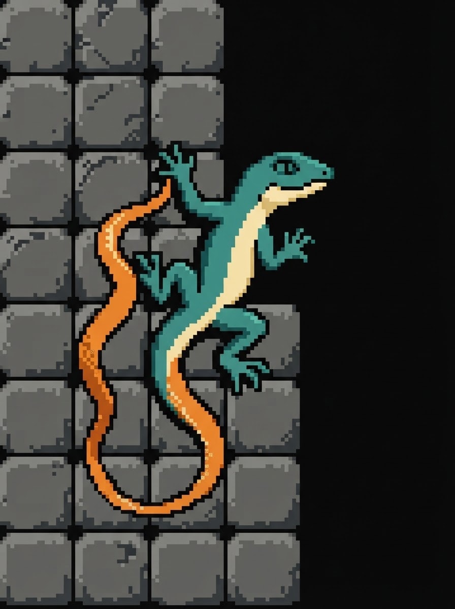 A ribbon-tailed lizard
