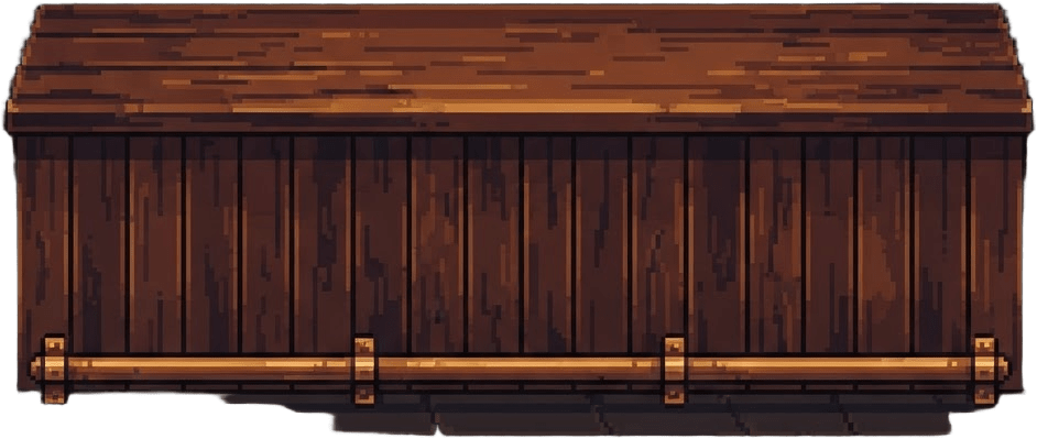 Image: pixel art straight tavern bar counter section desi