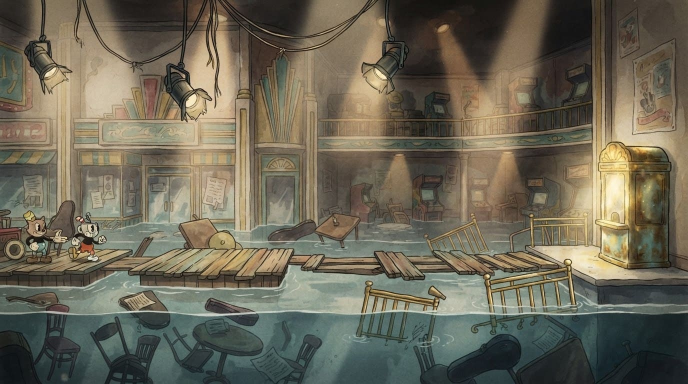A Flooded Jazz Arcade