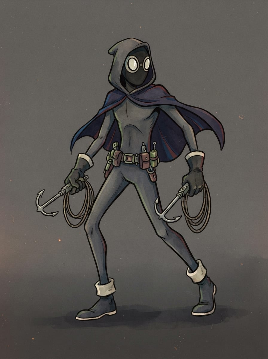 The hooded grapnel acrobat