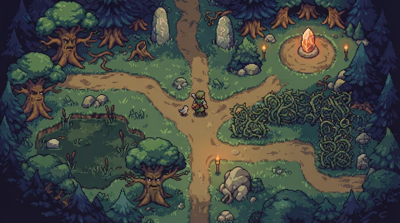 Chart shifting forest maze