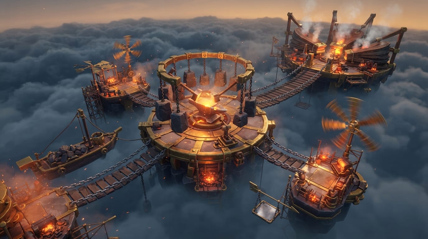 A cloud-top sky foundry