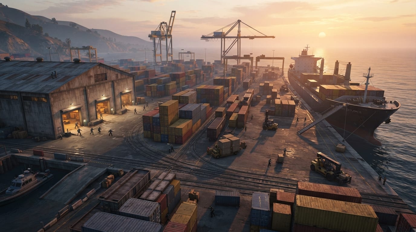 Coastal freight docks