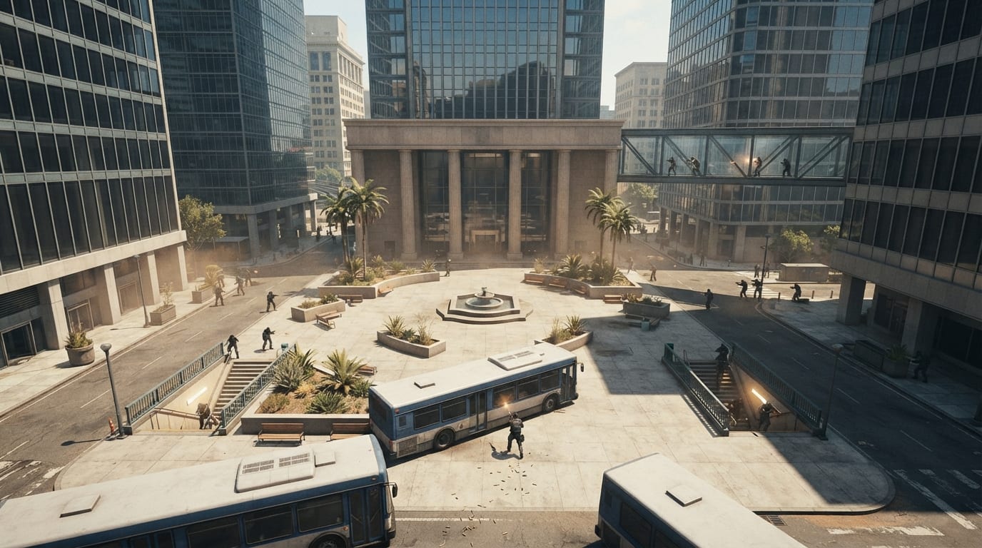 Downtown glass canyon