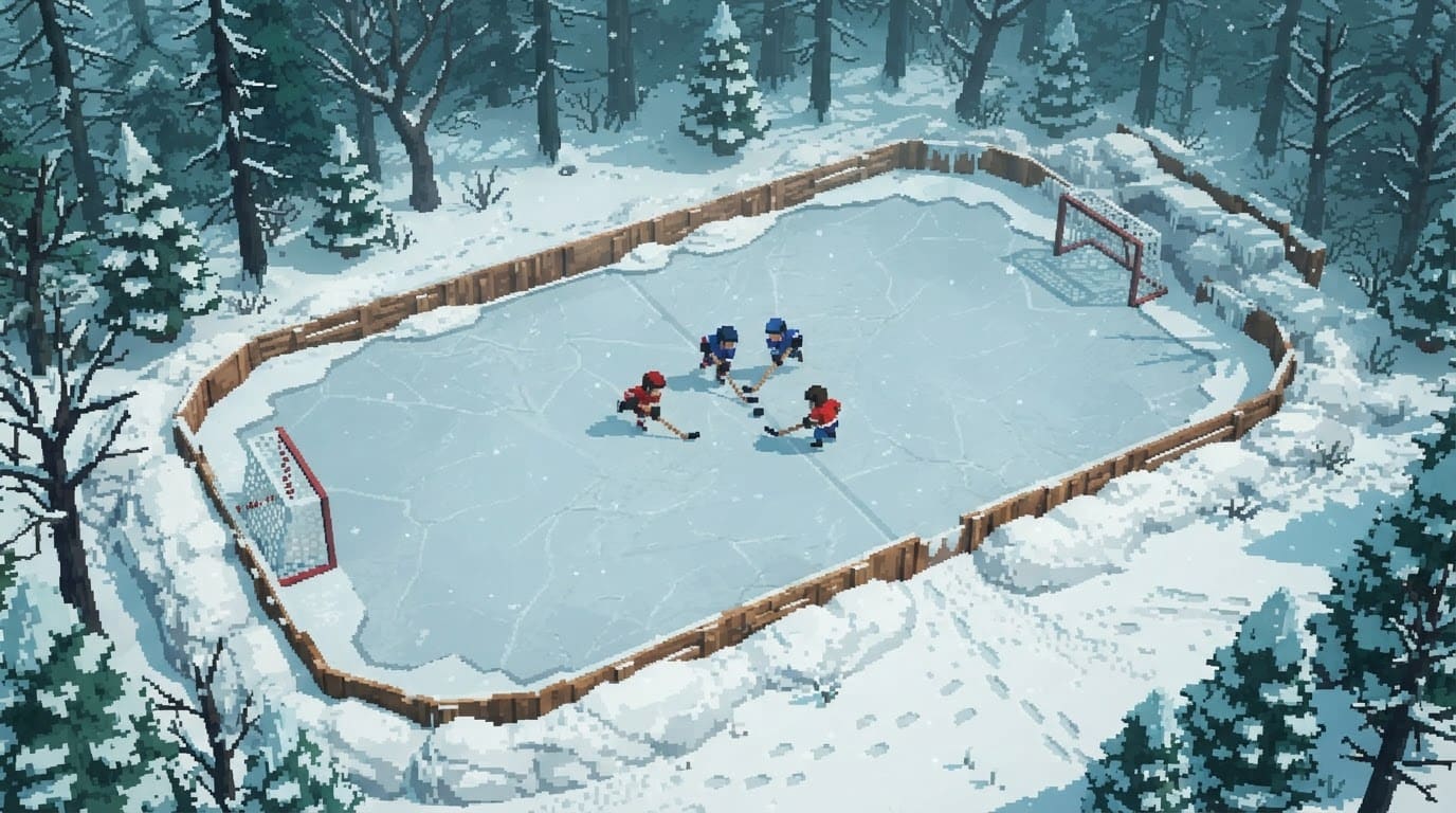 Outdoor Frozen Pond
